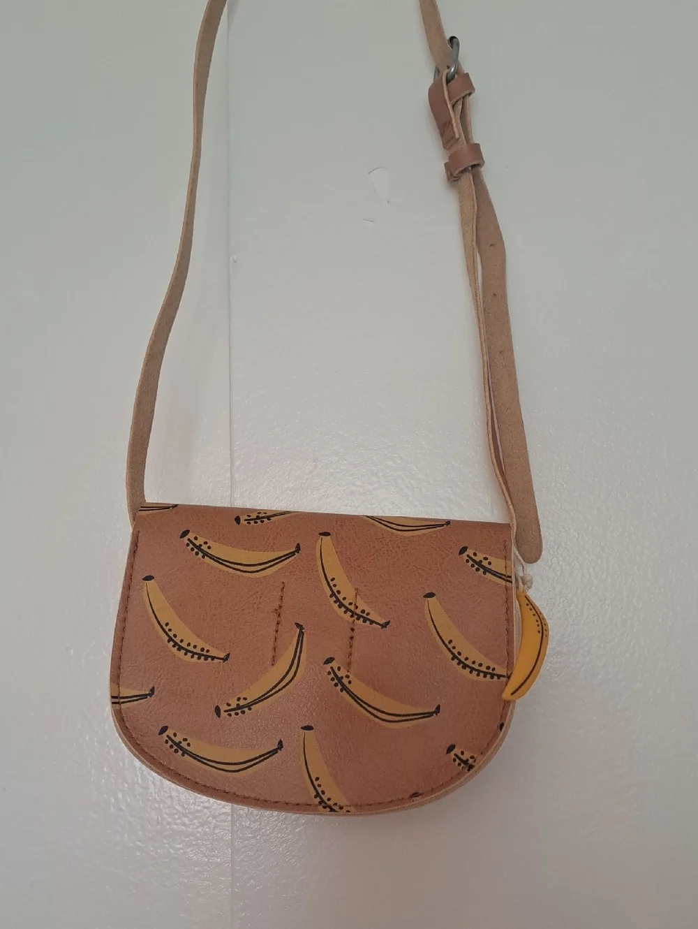 Zara Tan Banana Print Kids Crossbody Bag